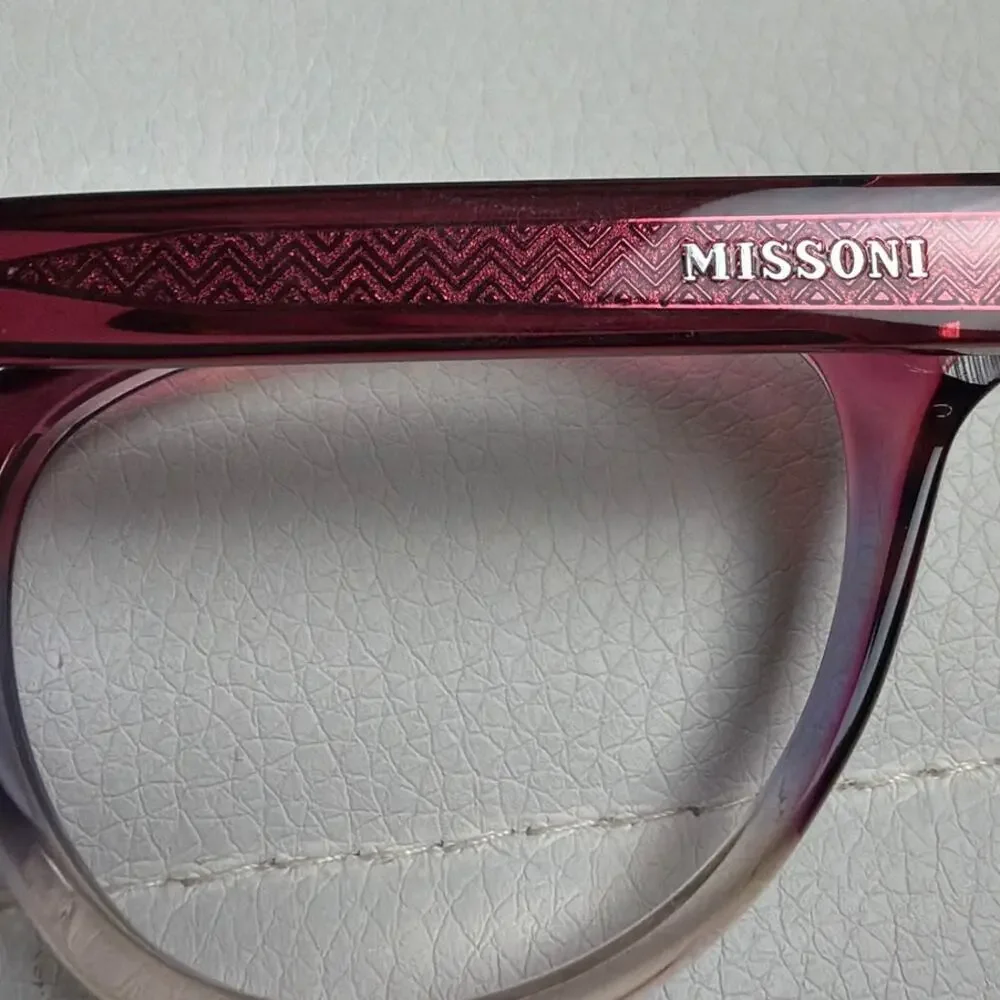 Missoni MIS 0091 0AE Burgundy Ombre Cat Eye Eyeglass Frames 145 No Lenses